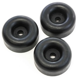 Red Hound Auto 3 Rubber Bumpers for Trailer Compatible with Ramp Door Truck 2.5 Inches Round Replacement Cargo Stop