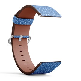 Compatible with Garmin Vivomove 5/3 / HR/Luxe/Sport/Style/Trend, D2 Air/Air X10, 20 mm Replacement Leather Watch Band (Royal Blue) Smartwatch Strap Bracelet