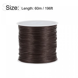 uxcell Elastic String Stretchy Cord Bracelet Thread Craft Wire Rope for Bracelets, Beading, DIY Making, Brown, 2 Rolls