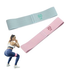 2 Pcs Fabric Resistance Bands, Non-Slip Glute Bands for Women, Exercise Band Set, Ideal for Gym Yoga, Fitness, Stretching, Pull Up, Leg, Glutes, Squat and Strength Training