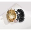 GFM® Hedgehog Brooch - HH-40-Black White - (EXC)(BRCH-HH-10640-KLSFDSN)