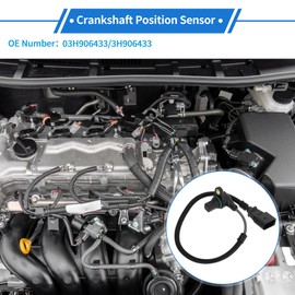 VekAuto 1 Pc Crankshaft Position Sensor for VW Touareg 3.6 V6 FSI 2010-2018 Sturdy Metal Plastic Black Engine Crank CKP Sensor