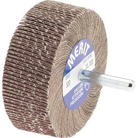 Merit High Performance AO Fine Grit Steel Shank Mini Flap Wheel