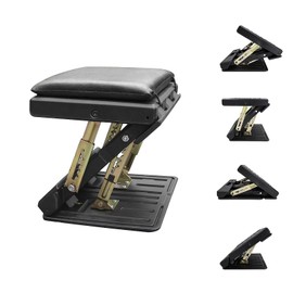 Foot Rest for Under Desk at Work, Height Adjustable Under Desk Foot Rest with Massage Beads and Removable Soft Pad, Foldable Ergonomic Foot Stool for Car, Home, Office, Train, Gaming