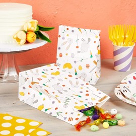 BLUE PANDA Easter Goody Bags for Candy, Bulk Pack Party Favor Set (5 x 9 x 3 In, 36 Pack)