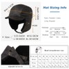 Comhats Oversize Waterproof 3XL XXXL Black Pilot Cap for Men