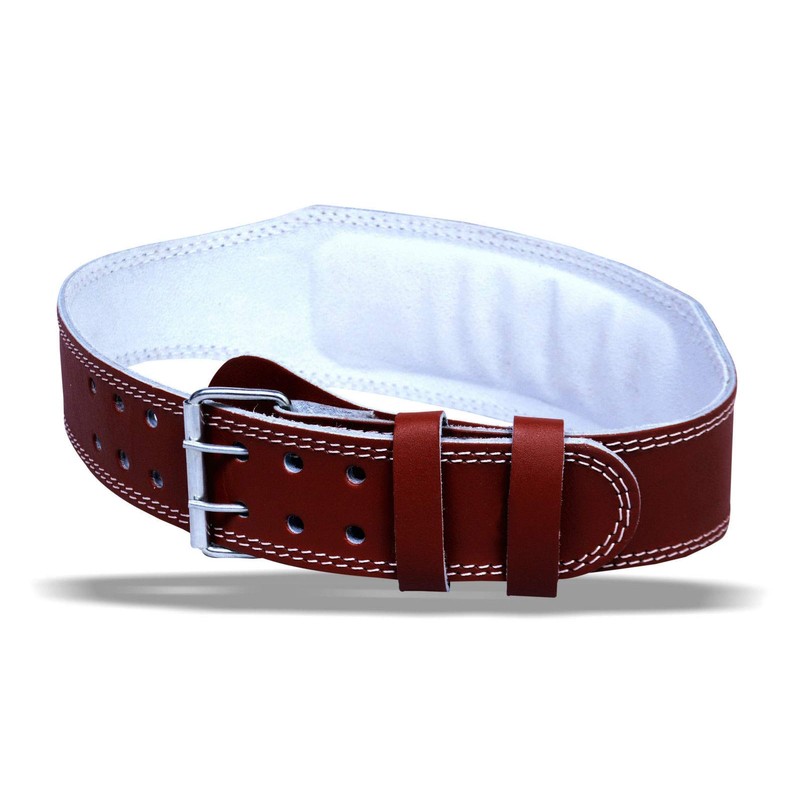 EVO Fitness 4" Pure Leather Gym Belts Weightlifting Straps Back
