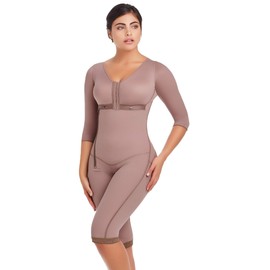 Delié by Fajas D'Prada Compressive Size Reducing Post-Surgical Girdle, Cocoa, M