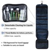 TRAVANDO ® Hanging Toiletry Bag"FLEXI" + 7 Containers for Liquids