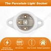Saysurey 10 Pcs E26 Light Socket Porcelain Lamp Holder Socket