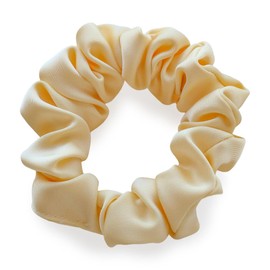JewelVOX Scrunchie, Hair Elastic, Hair Accessory, Women's, Satin, Plain, Simple, Mature Cute, Office (Yellow)