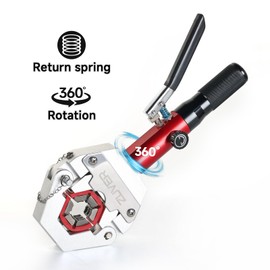 ZUVER Hydraulic AC Hose Crimper Kit with Pipe Cutter and 7 Dies- Handheld 71500 Hydra-Krimp for Air Conditioning Repair, Manual Crimper for BH Air Conditioner Hose & Beadlock Fittings