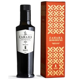 Zahara Extra Virgin Olive Oil From Italy | Sicilian Pure EVOO | Premium Early Harvest Cold Pressed | Multiple Award Winner From Oleificio Guccione | 8.4 fl oz (250ml) Bottle With Beautiful Gift Box