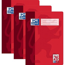 Oxford 384401626/100050312 Notebook DIN A4 Line Style 26 Squared Margin 5 mm 90 g/m² 4 Assorted Designs