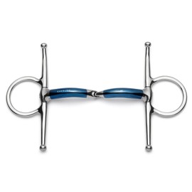 Cavalon Full Cheek Locking Single Joint Sweet Iron Snaffle Bit (4.75")