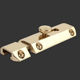 2 PCS Polished Brass Door Bolt Lock Sliding Bolt Latch Durable Heavy Duty Safety Bathrooms Door Lock for Securing Internal Doors