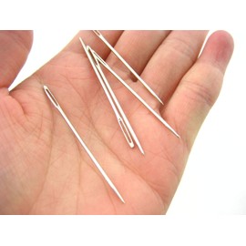 30pcs of 5cm Sharp Metal Hand Knitting Yarn Needles Binca Cross Stitch Large Eye Knit Needle
