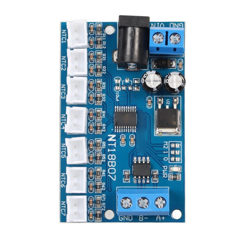 7 Channel RS485 NTC Temperature Measurement MODBUS RTU Paperless Recorder