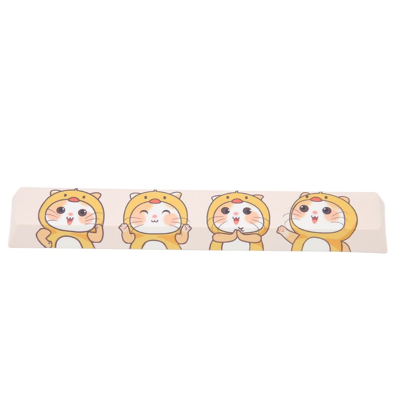 Spacebar Keycap PBT Cute Cartoon Cat Pattern DIY Universal Mechanical