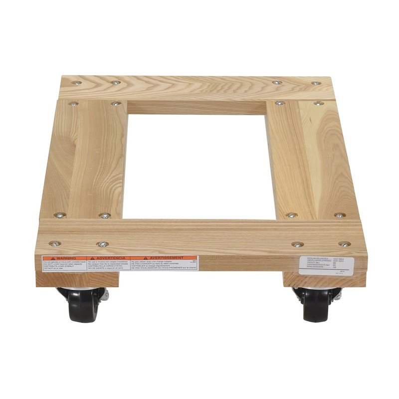 Vestil HDOF-1624-9-NM Hardwood Open Deck Dolly with Non Marking Casters