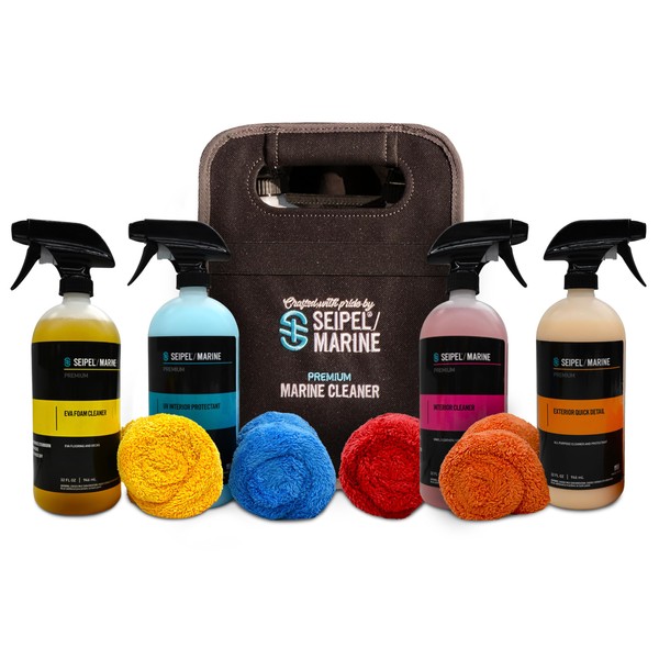 Seipel Marine 4 Pack Premium Boat Cleaners Kit - Includes