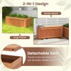 Outdoor Patio Bench With Planter Box Wood Contemporary Design For
