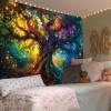 Simpkeely Blacklight UV Reactive Tapestry Trippy Neon Wall Hanging Glow