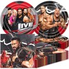 40Pack Wrestling Birthday Party Decoration include 20 plates and 20