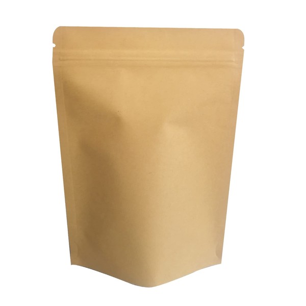 50 Pieces Kraft Paper Inner Aluminum Foil Zip Bag Coffee Bean Storage Bag Brown Resealable Sorting Bag Freestanding Bag Square Bottom Bag Sealed Rice Bag Moisture Proof Waterproof Kitchen Storage Storage Storage (6.7 x 9.4 inches (17 x 24 cm)