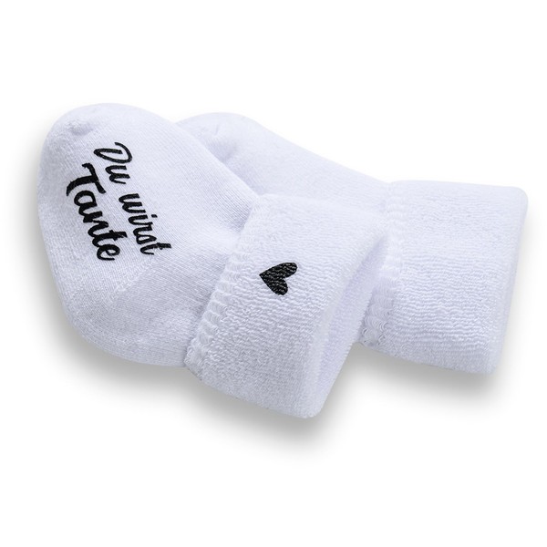 RF&CM Pregnancy announcement, baby socks, white, you will be grandma,