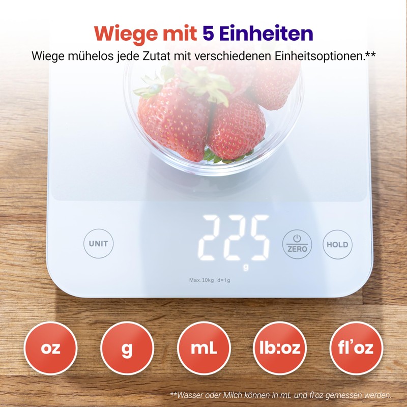 ETEKCITY Kitchen Scales, Precision Scales 0.1 g Accurate, 10 kg