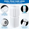 lasuroa Pool Pole Cam Lock, ABS Telescoping Pole Connector Replacement