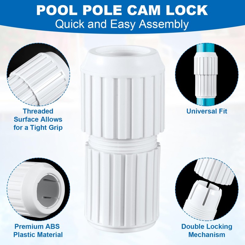 lasuroa Pool Pole Cam Lock, ABS Telescoping Pole Connector Replacement