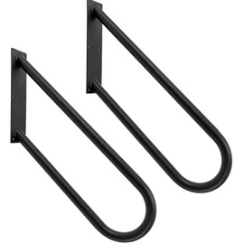 DYNAMI 2-Pack Stainless Steel U-Shaped Handrail for 1-3 Steps,27.5in Black Wall Mounted Hand Railing Safety Grab Bar for Stairs,Indoor Outdoor Garage Interior Exterior Stairway