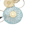 Wall Iron Decoration Lotus Shape With Mirror Metal Wall Art