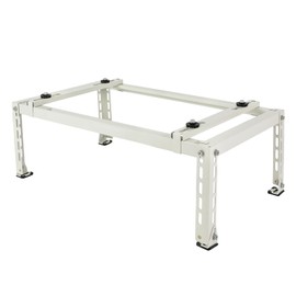 YUYFCC Mini Split Stand Steel Air Conditioning Outdoor Unit Bracket Modern Ground Stand Bracket Heavy-Duty Split Air Conditioner Bracket for Ductless Air Conditioner and Heat Pump Systems, White