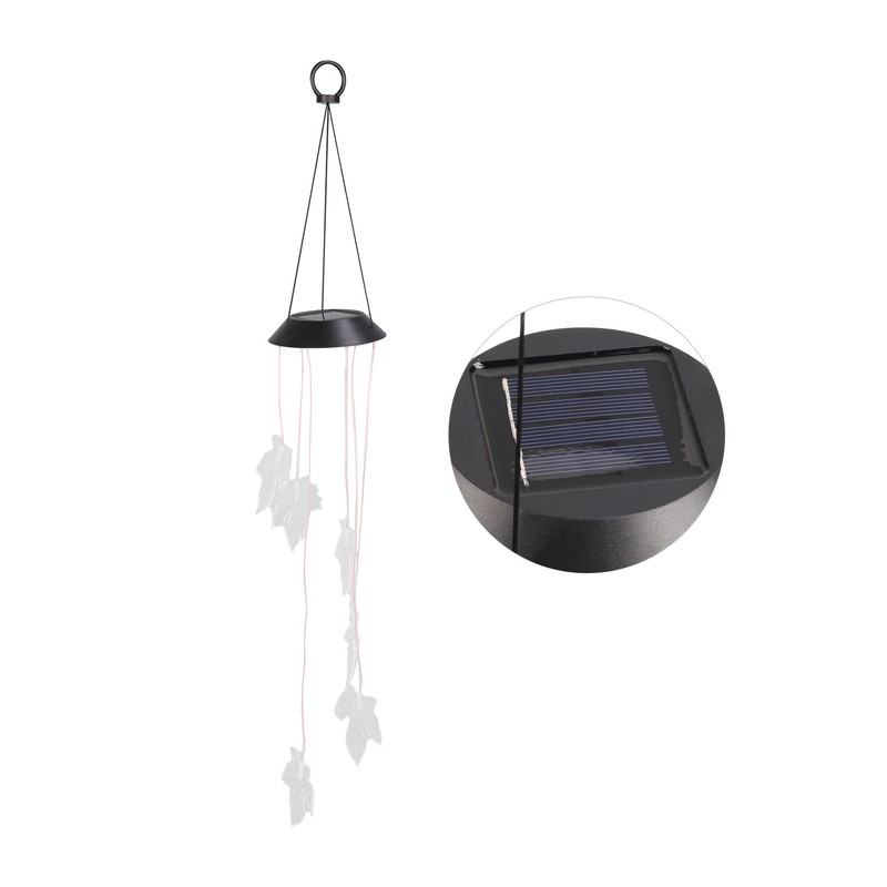 Solar Wind Chimes Maple Leaf LED Mobile Wind Chimes Lights