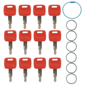 12PCS H800 Ignition Keys Replacement for Jo-hn Deere Excavator Case Dozer New Holland Construction Equipment AT194969 AT147803 4286465