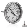 3" Dial 2" Probe FERRODAY 1/2 NPT Stainless Steel Dial