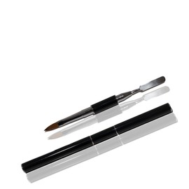 RM Beauty Nails Professional Acrylic Long Cat Tongue Gel Brush with Gel Spatula Size 6