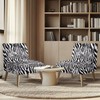 Armless Accent Chairs Covers Thick Zebra Print Armless Sofa Cover