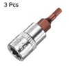 HARFINGTON 3pcs H3 Hex Bit Socket 1/4" Square Drive Metric