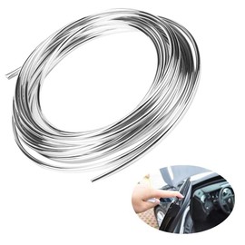 Car Door Edge Protection Rubber Edge Trim, 6 m / 19.7 ft Car Door Edge Strip Trim Strip Scratch Protection Protective Cover Mould (Silver)