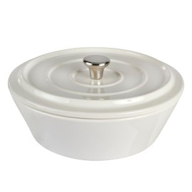 Servappetit Cream Round Covered Bakeware, 9" X 9"