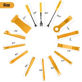 GOOACC 330Pcs Trim Removal Tool, Auto Push Pin Bumper Retainer Clip Set Fastener Terminal Remover Tool Adhesive Cable Clips Kit Car Panel Radio Removal Auto Clip Pliers, Yellow