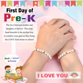 UNGENT THEM First Day of Pre K Preschool Bracelet Back to School Mommy and Me First Day of School Bracelet Mom and Daughter Mother Daughter Bracelets Back to School Gifts
