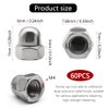 Aoyswuz 60 Pcs M4 Dome Cap Nuts 304 Stainless Steel