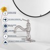 Bathroom Faucet Brushed Nickel GGStudy 360° Swivel Bathroom Vanity Faucet