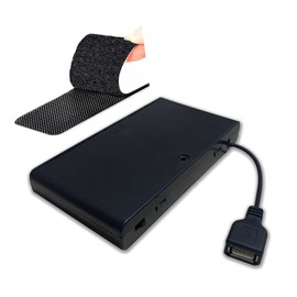 Neisouf 8AA USB Battery Pack for LED Neon Signs, 4-6V USB Battery Pack with Strong Adhesive, Good for Use in Places without Power (Black, 1 Pack)