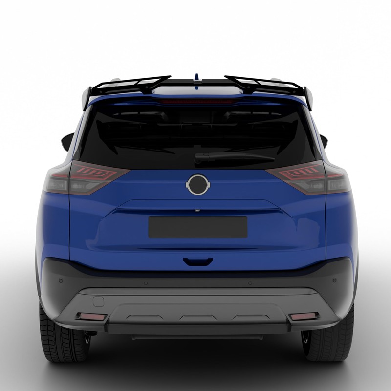NARPES Rear Window Roof Spoiler Wing Gloss Black Compatible with